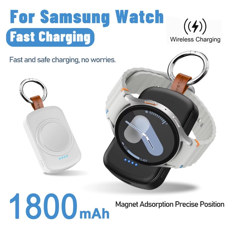 Wireless Charger Watch - Caricabatterie Wireless Magnetico Portatile da 1800mAh