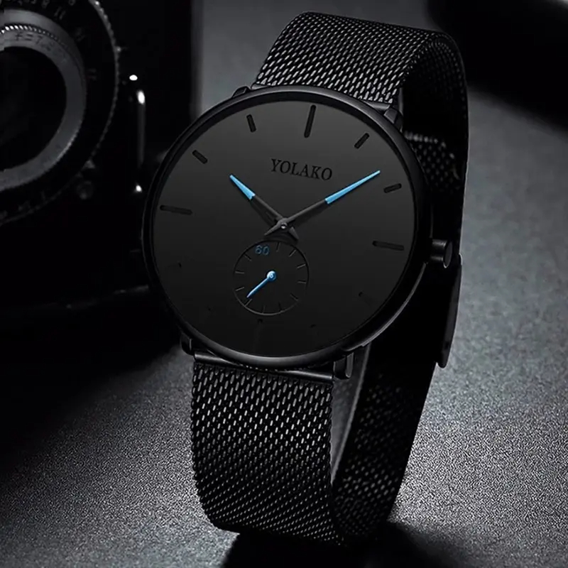 Stainless Mesh Band - YOLAKO Orologio da uomo minimalista alla