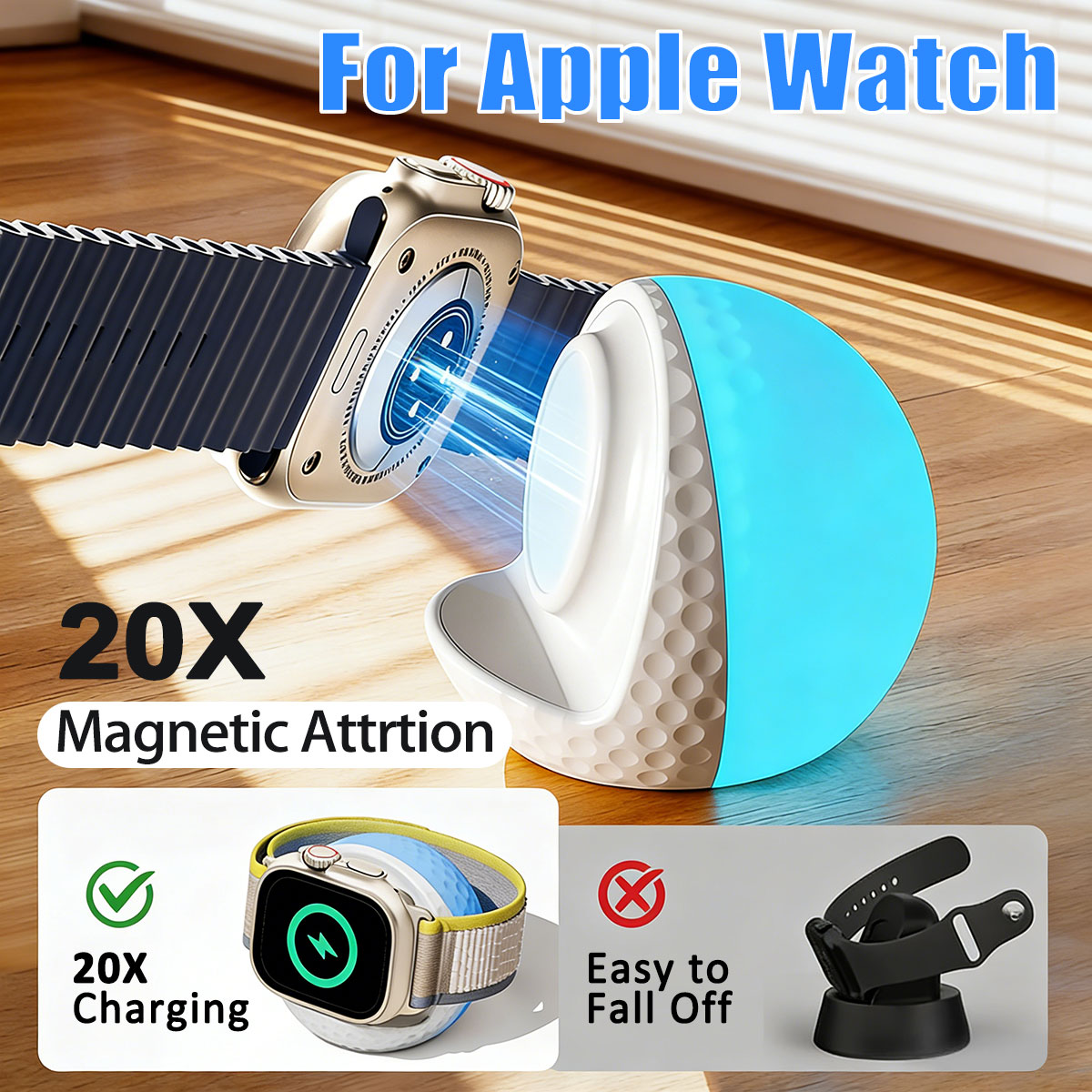 Wireless Charger Watch - Supporto di ricarica wireless portatile con