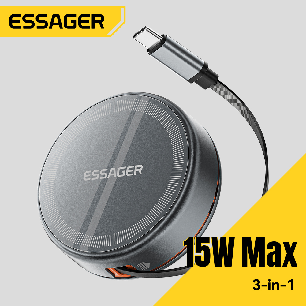 Wireless Charger Watch - Essager 15W 3 in 1 caricabatterie