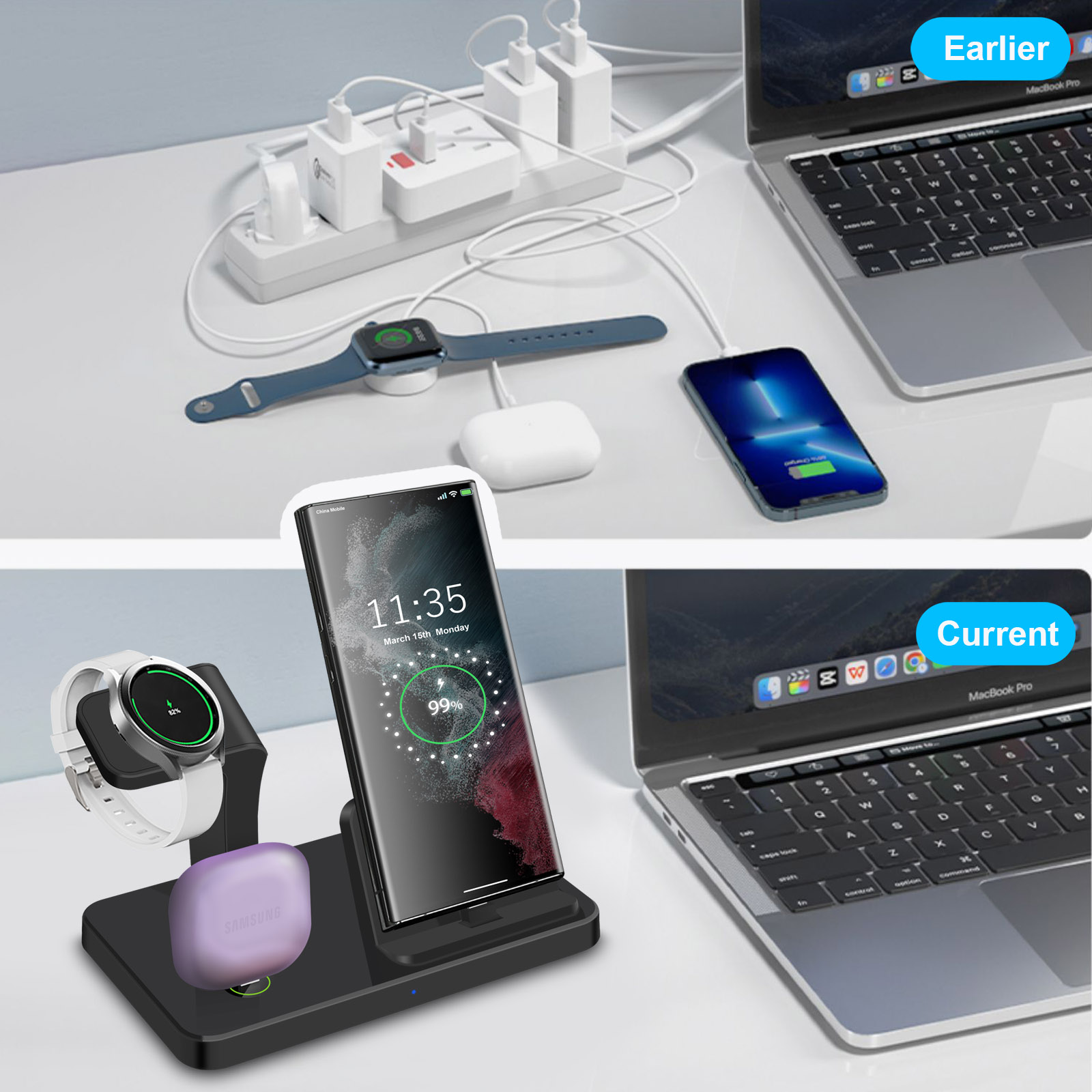 Stazione di Ricarica Wireless  - Wireless Charger Watch recensione e prezzo