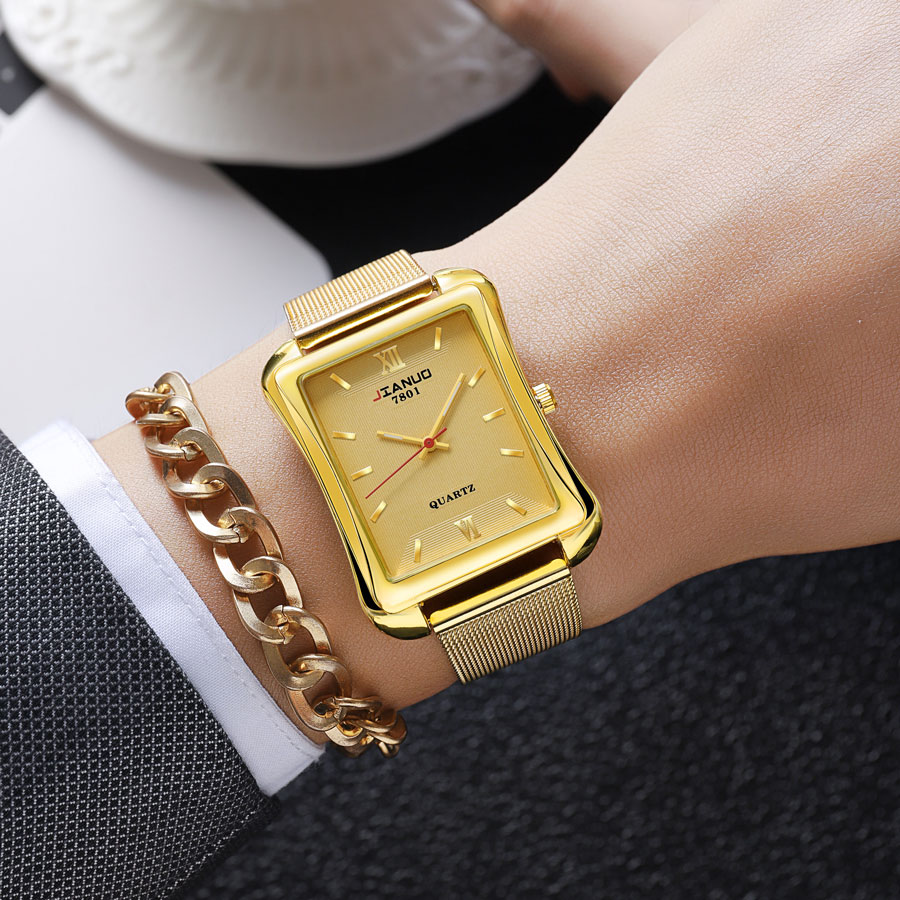 2024 nuovo orologio quadrato d - Stainless Mesh Band recensione e prezzo